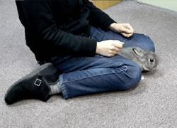 両腕を使う給餌･補水