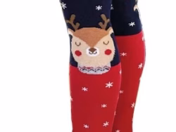 Ciorapi bebelusi din bumbac cu lycra- model de Craciun   marimi de la 68 cm la 98 cm