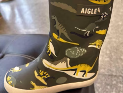 Cizmulite ploaie copii model dinozauri AIGLE