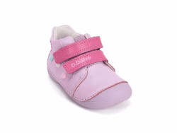 Pantofi pentru primii pași din piele naturală, DDSTEP, pentru fete, confortabili și durabili.