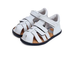 78e420ef-2878-4f07-adea-10da6968abaa Sandale albe primii pasi barefoot DDSTEP,piele naturala