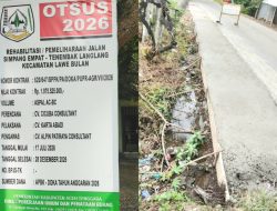 Proyek Bernilai Rp1,97 Miliar di Lawe Bulan Disorot! Di Papan Informasi Ditulis AC-BC, Fakta Lapangan Rabat Beton