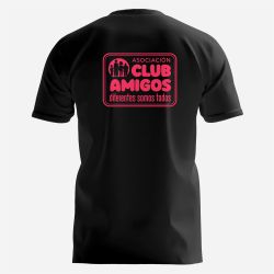camiseta negra 2 diferentes somos todos club amigos