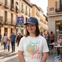 Persona con gorra logo