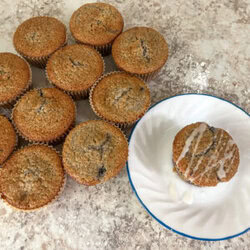 baked blueberry muffins 2