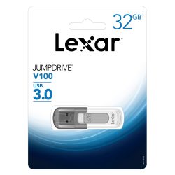 USB Flash памет Lexar® JumpDrive® V100 USB 3.0, 32GB, Бяла-сива - 2