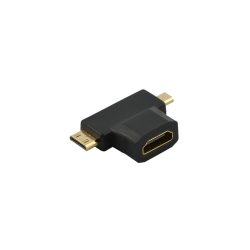 Адаптер Diva HDMI/f – Micro/Mini HDMI/m, черен