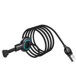 USB Type-C кабел Xmart Gaming Razer Series, 1.5м, Черен - 1