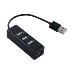 USB хъб Diva 4 порта, USB 2.0, Черен