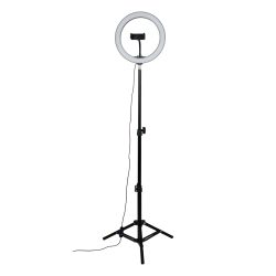 Ринг лампа 10" LED Xmart RL-T120, В комплект с Трипод и Стойка за смартфон - 10