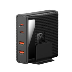 зарядно-100W-с-кабел-type-c-черно-xmart-100w-gan-charger-4x-usb-ports