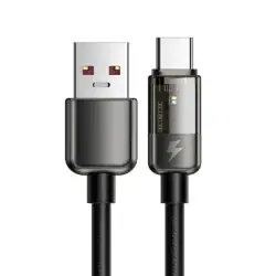 USB-C към USB-A кабел за бързо зареждане на дигитални устройства - смартфони, таблети, лаптопи и други. 100W мощност. Xmart PowerOff функция - 1