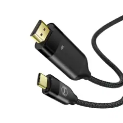 Качествен преобразуващ HDMI към USB-C кабел с текстилна оплетка и 2м дължина Xmart, доставящ видео сигнал в 4K 60Hz качество - 2