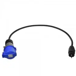 Адаптер за зареждане Шуко 16А към Евро контакт 32А, Син - 1