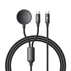 Кабел Xmart - 3in1, Samsung Galaxy Watch, 1.2м, Черен - 1