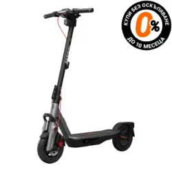 Лека черно-сива електрическа тротинетка с амортисьори Segway F3 с мощност 1000W и пробег до 70км, скорост до 25км/ч, подходяща за деца, голям дисплей - 1