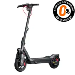 Сгъваема електрическа тротинетка с двойни хидравлични амортисьори Segway MAX G3, мощност до 2000W и голям 80км пробег, максимална скорост 25км/ч, бързо зареждане, черно-сива с червени акценти - 9