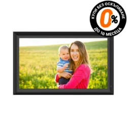 Черна дигитална фоторамка с голям Full HD 15.6" дисплей Xmart DF1524W, за дома и офиса. Прехвърляне на снимки и видео чрез мобилно приложение Frameo app. Wi-Fi и 32GB памет - 9