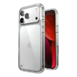 Здрав прозрачен калъф Speck Presidio Clear за iPhone 17 Pro Max, които ще предпази при изпускане корпуса, камерите, дисплея и бутоните на устройството. Не пожълтява - 1