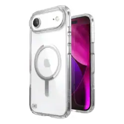 Здрав прозрачен калъф Speck Presidio Clear MagSafe за iPhone 17 Air, които ще предпази при изпускане корпуса, камерите, дисплея и бутоните на устройството. Не пожълтява - 9