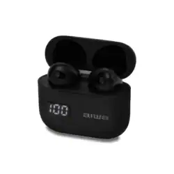Безжични слушалки Aiwa - ETWS-150BK, Bluetooth, True Wireless, Дисплей, Черен