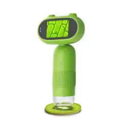 Дигитален микроскоп играчка за деца в зелен цвят Xmart CM4. 1000x увеличаване, LED светлина и запис на снимки и видео. Забавление с наблюдаване на насекоми и малки обекти - 2