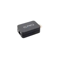 Boitier CAD Ethernet Control de couleur foncée destiné à se connecter entre un appareil réseau et son switch pour épurer les parasites générés par la terre