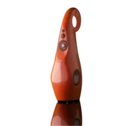 Enceinte colonne Vivid Audio G2 S2 de la gamme Giya, de couleur rouge avec trois hauts-parleurs à l'avant (tweeter, haut-médium et bas-médium) et un haut-parleur de grave latéral de large diamètre