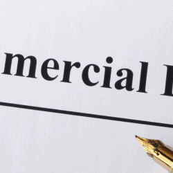 Image of a Commercial Litigation page title and fountain pen