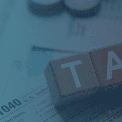 Tax Relief Ahead sign and image of tax paperwork for article header image