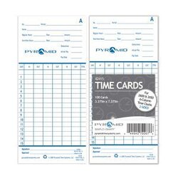 42415 Pyramid Time Cards, 100/pk