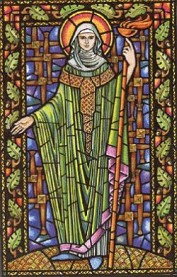 un vitrail Sainte Brigid