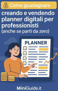 Come guadagnare creando e vendendo planner digitali per professionisti (anche se parti da zero)