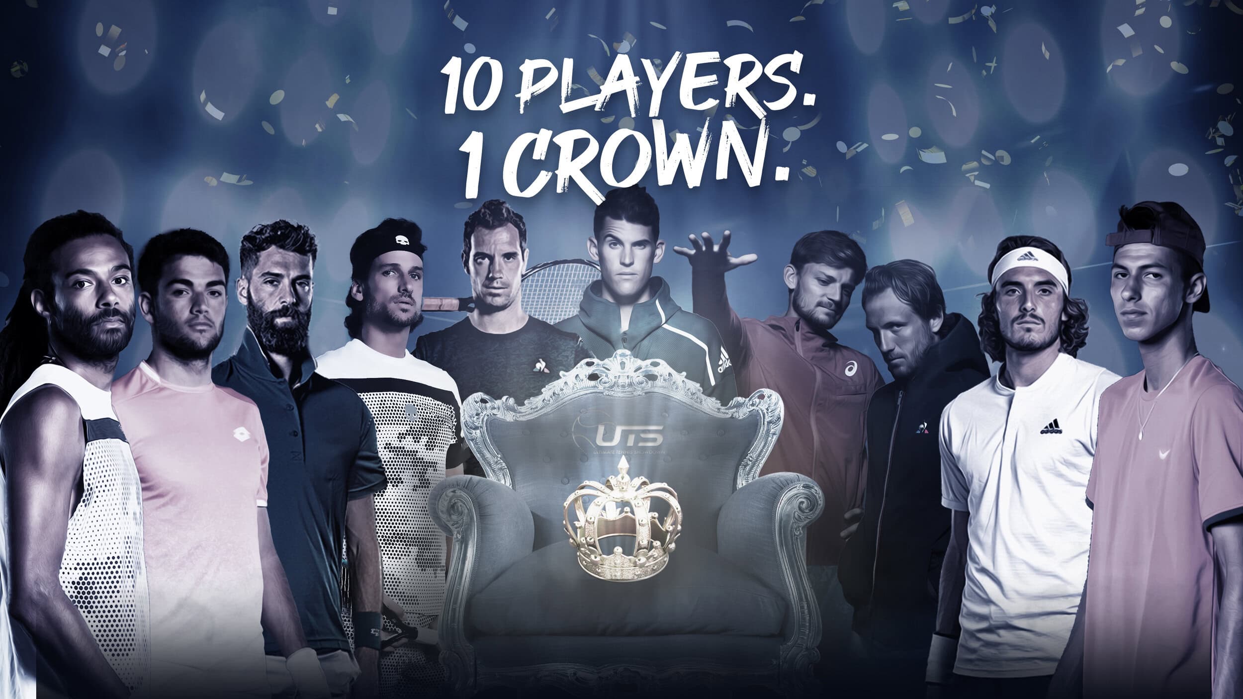 Promotional ad for the Ultimate Tennis Showdown in Nice, France.