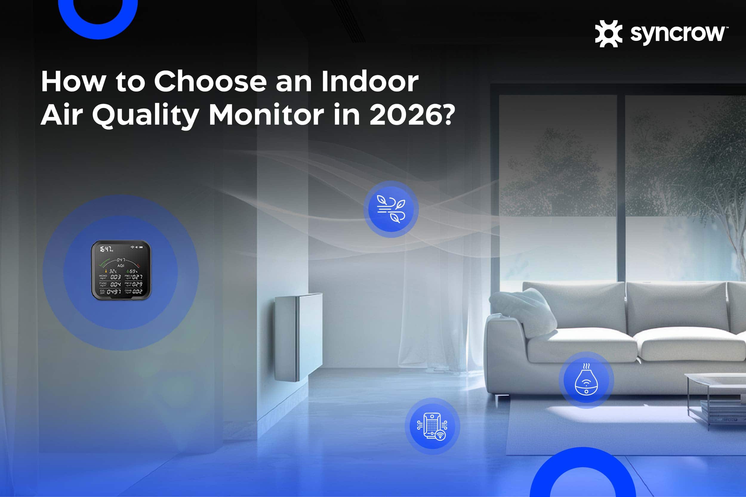 Banner showing a home and an air quality monitor