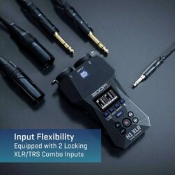 Zoom H1 XLR Handy Recorder, black, with two XLR/TRS combo inputs and 32-bit technology, for musicians, podcasters, filmmakers, content creators, Accessibility for the blind and visually impaired - Image 2