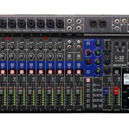 Zoom LiveTrak L-8 Podcast Recorder, Battery Powered, Digital Mixer and Recorder, Music Mixer, Phone Input, Sound Pads, 4 Headphone Outputs, 12-In/4-Out Audio Interface, Built In EQ and Effects