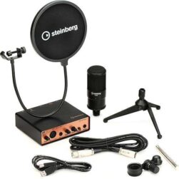 Steinberg UR12 Podcast Starter Pack, with UR12B USB Interface, ST-M01 Condenser Mic, Mount,
