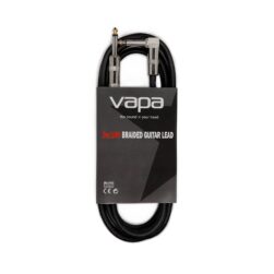 Vapa Braided Black Angled/Straight Instrument Cable 3m/5m