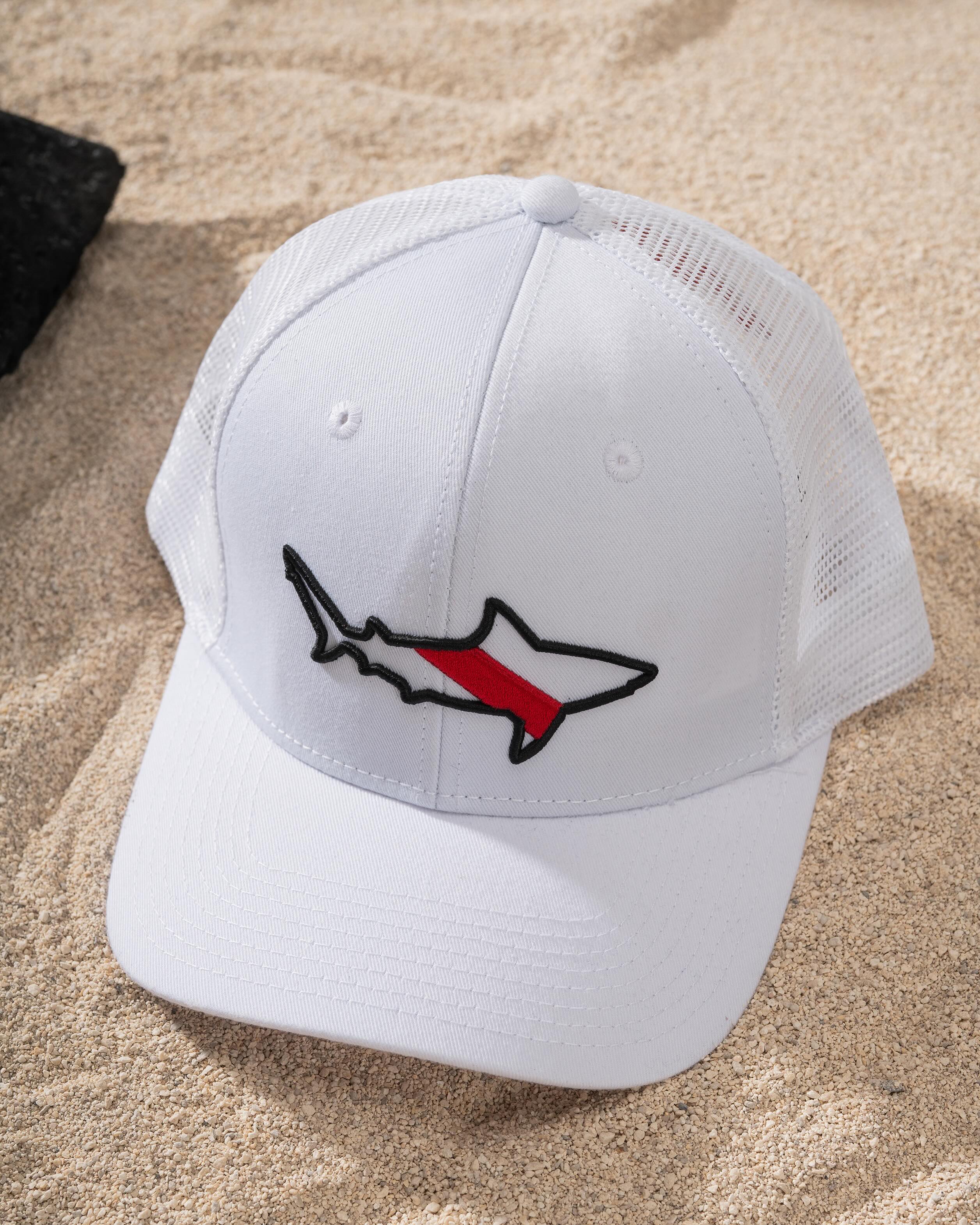 GORRA CAMIONERA TIBURON 3D BLANCO