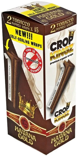 Crop Kingz Tobacco Inspired Self-Sealing Organic Wraps - Havana Gold - Image 2