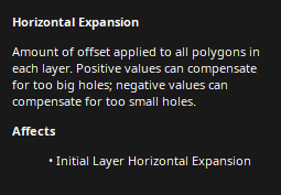 cura horizontal expansion description