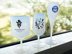 recycled tableware - green goblet