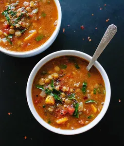 vegetable soup with chickpeas
