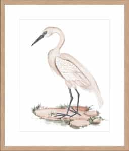 A White Heron I - 10cm Mount Board