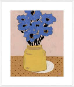 Blossoming Blues - 10cm Mount Board