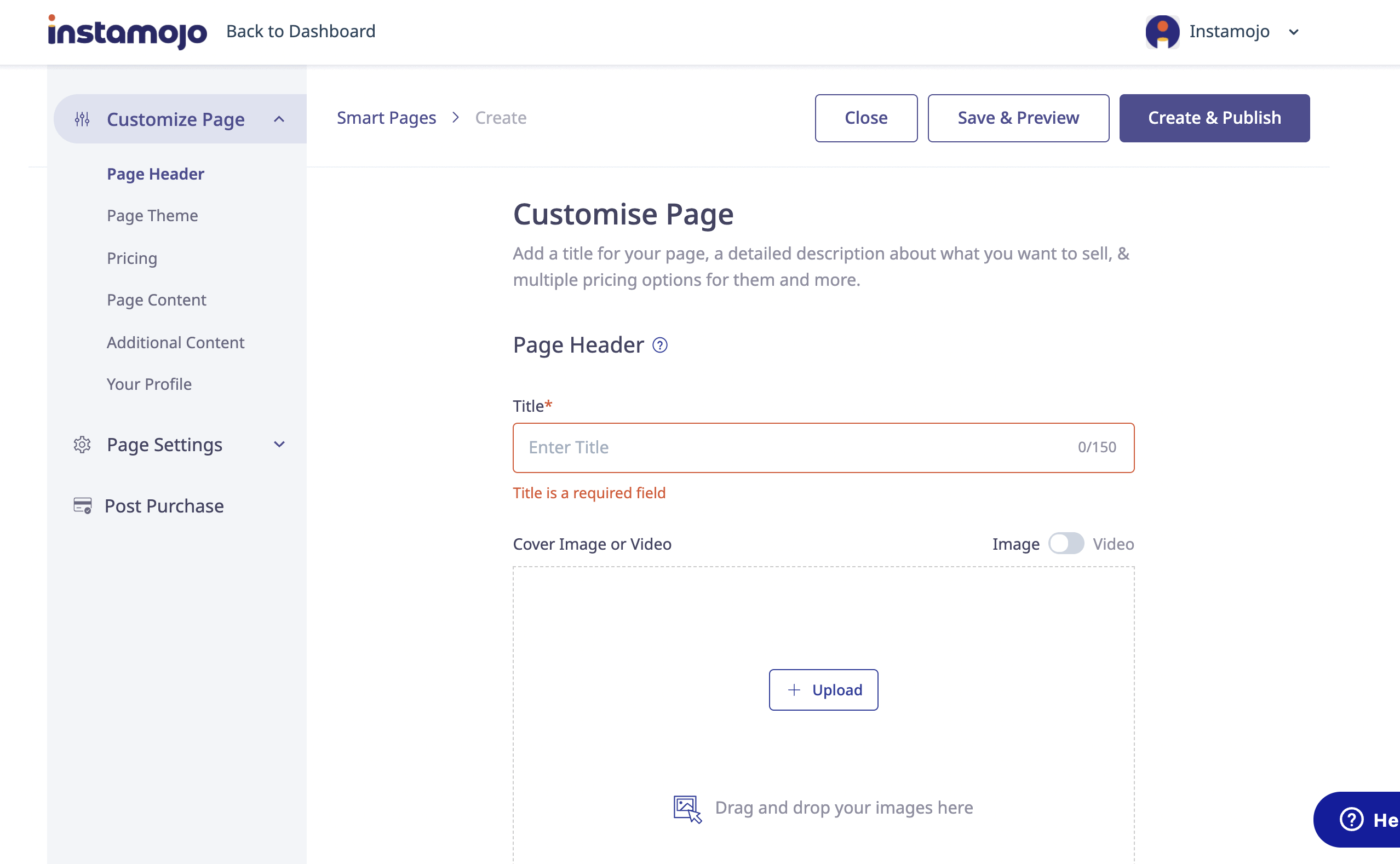 simple landing page builder