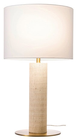 LÁMPARA SOBREMESA RAFIA METAL CRUDO. DIMENSIONES: 30X30X55