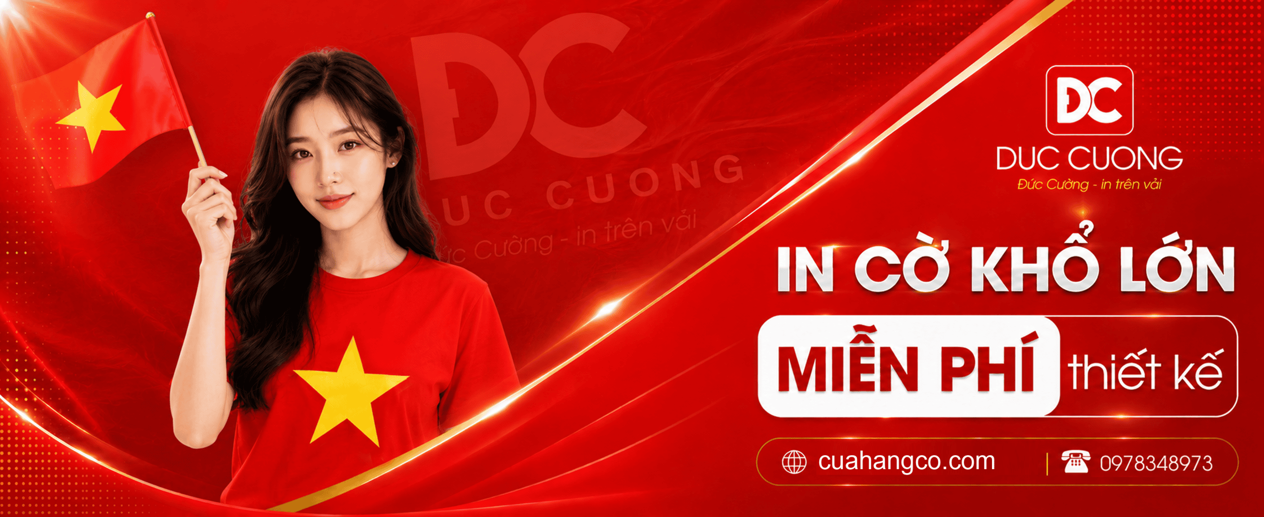Cửa hàng in cờ Đức Cường