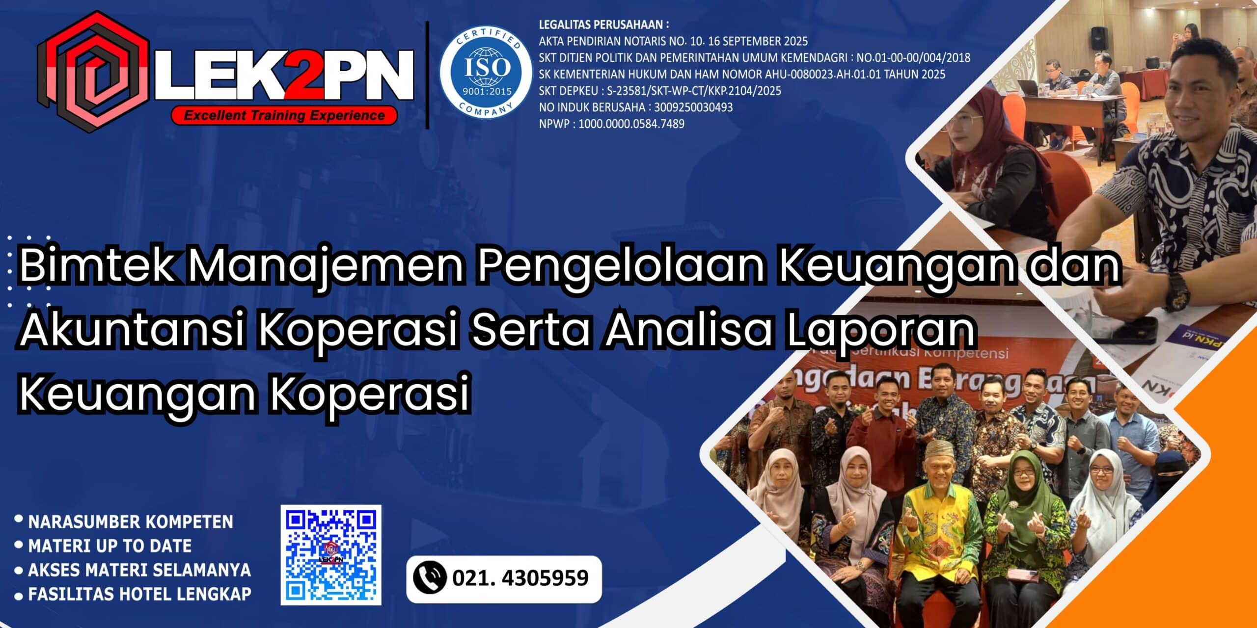 Bimtek Manajemen Pengelolaan Keuangan dan Akuntansi Koperasi Serta Analisa Laporan Keuangan Koperasi